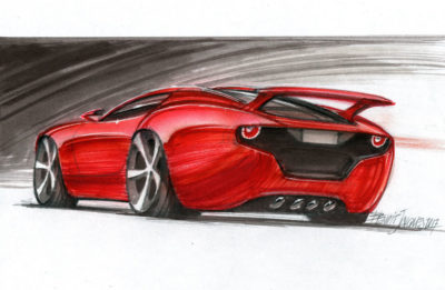 DA26 Voiture Exotique Rouge